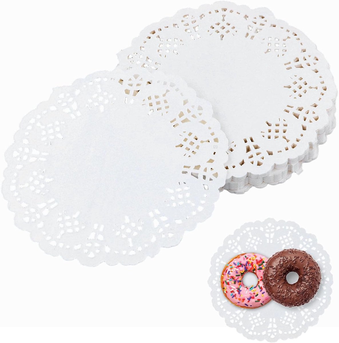 Tortenspitze Klein 140 stuks - olie-absorberend papier - gekartelde rand - ideaal voor taartdecoratie - ShopVlot