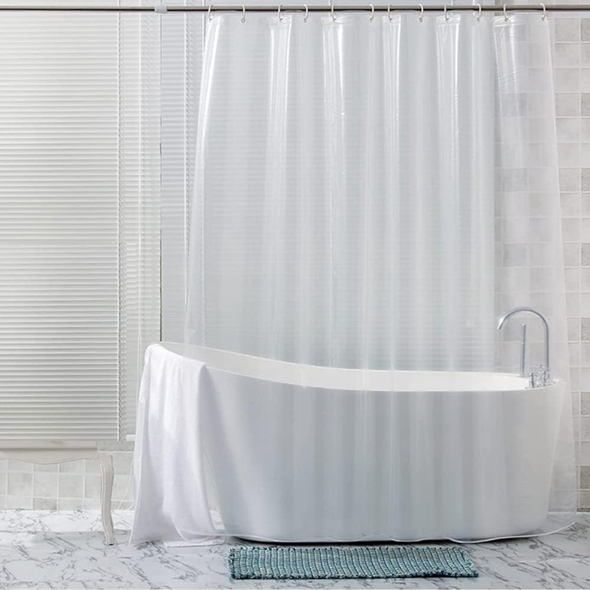 Douchegordijn Liner 180 x 180 cm - Transparant PEVA - Waterdicht en Schimmelbestendig - Houdt je badkamer droog - ShopVlot