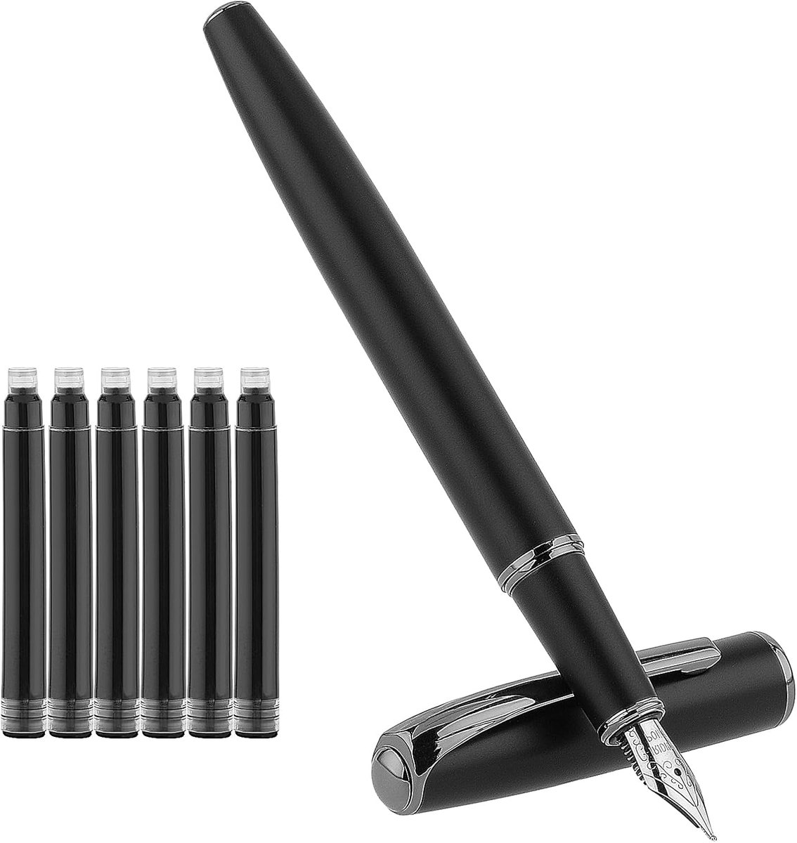 Vulpen set 0.3 mm - luxe met metalen afwerking - vintage stijl - soepel schrijven voor journaling - ShopVlot