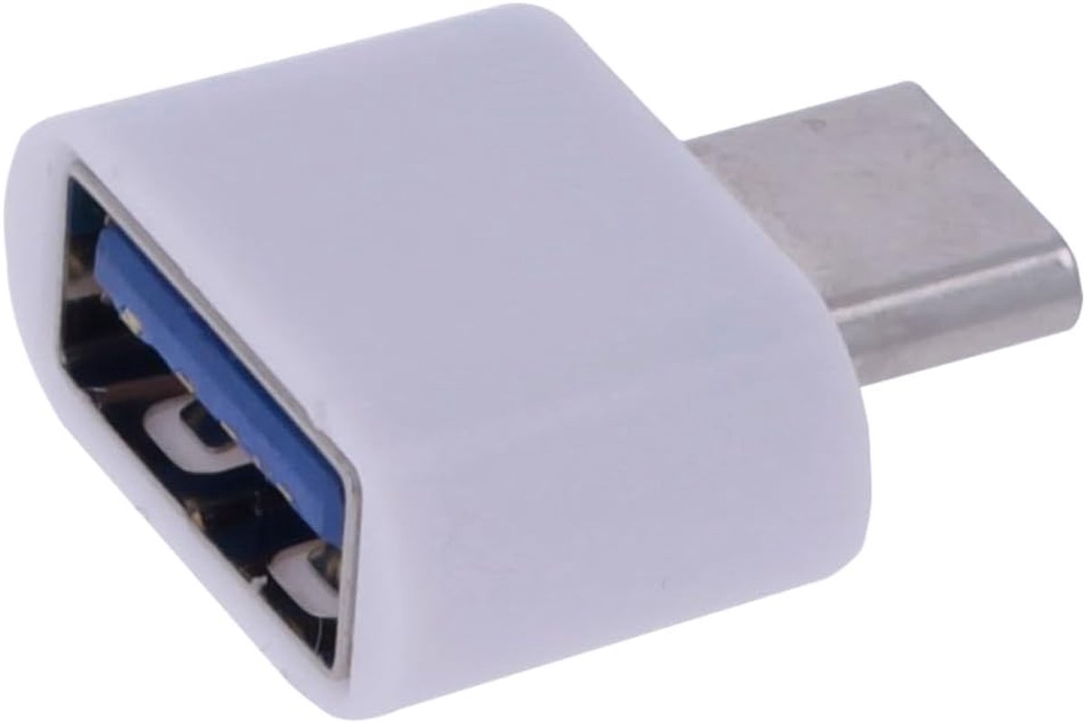 USB 2.0 adapter - Type-C man - wit - verbind eenvoudig uw apparaten - ShopVlot