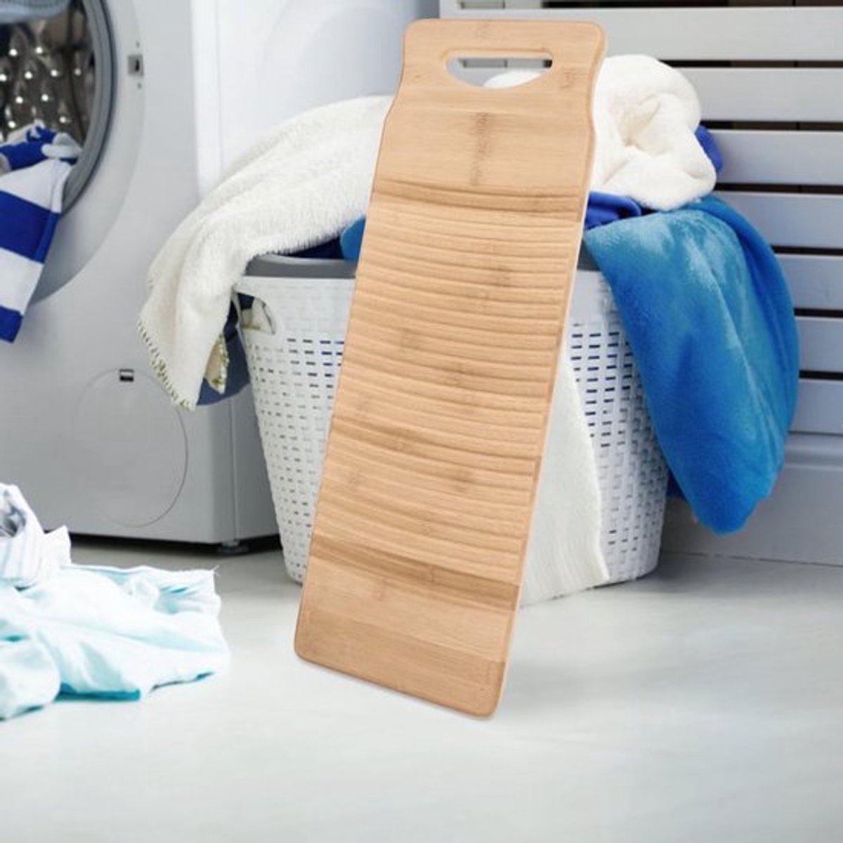 Wasbord Duurzaam - Wasborstel met Steel - Multifunctioneel Schoonmaakgereedschap - Geschikt voor Kleding - Handwas Bord - Lichtgewicht en Stevig