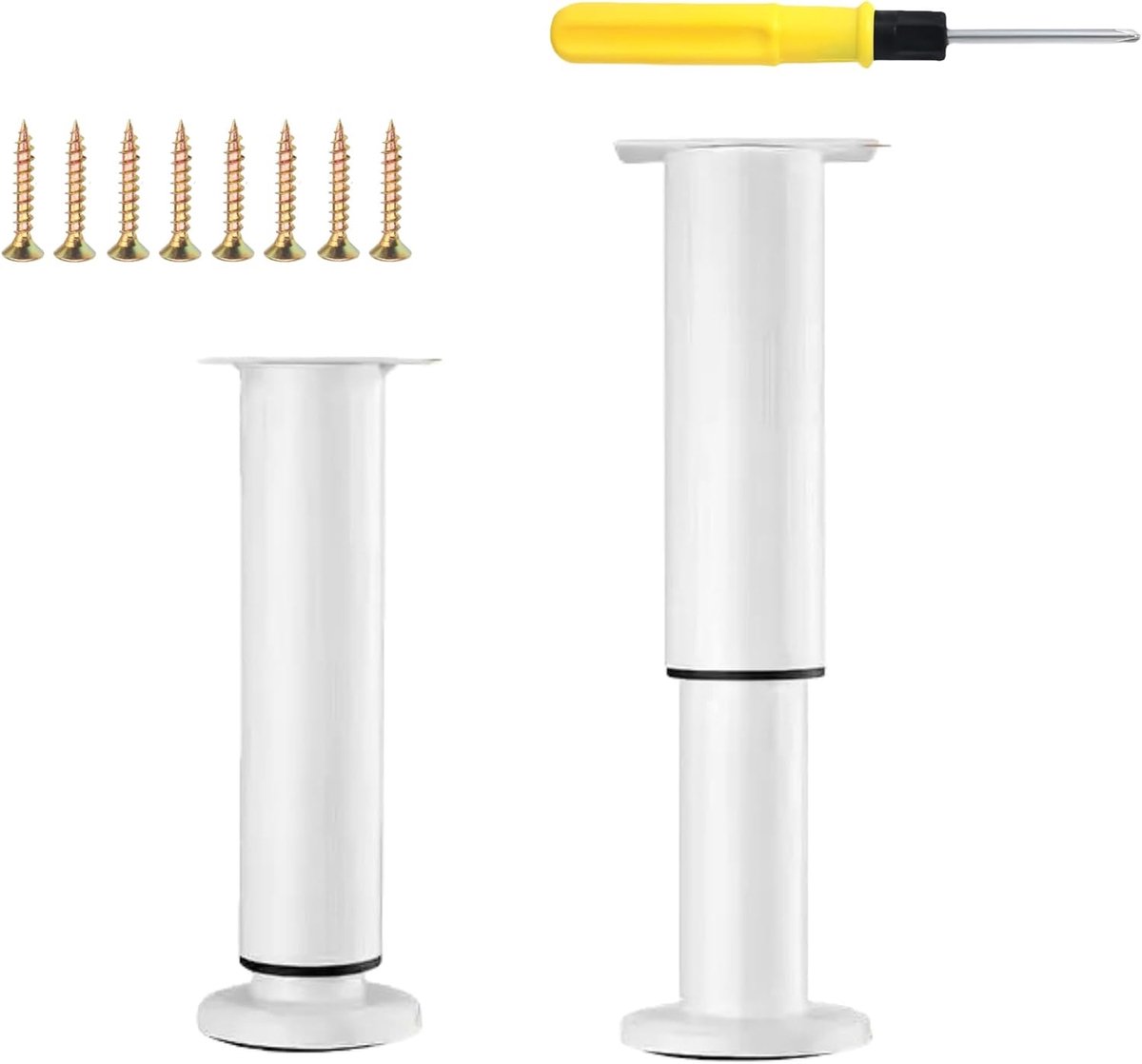 Verstelbare meubelpoten 20-34cm - metalen meubelpoten - krasbestendig - perfect voor kasten en bedden - ShopVlot
