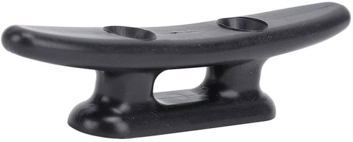 Bootcleat Zwart - Nylon Constructie - Hoge Treksterkte - Gemakkelijke Installatie - Marine Toepassing - Veilig Vastzetten van Touwen - Dockcleat