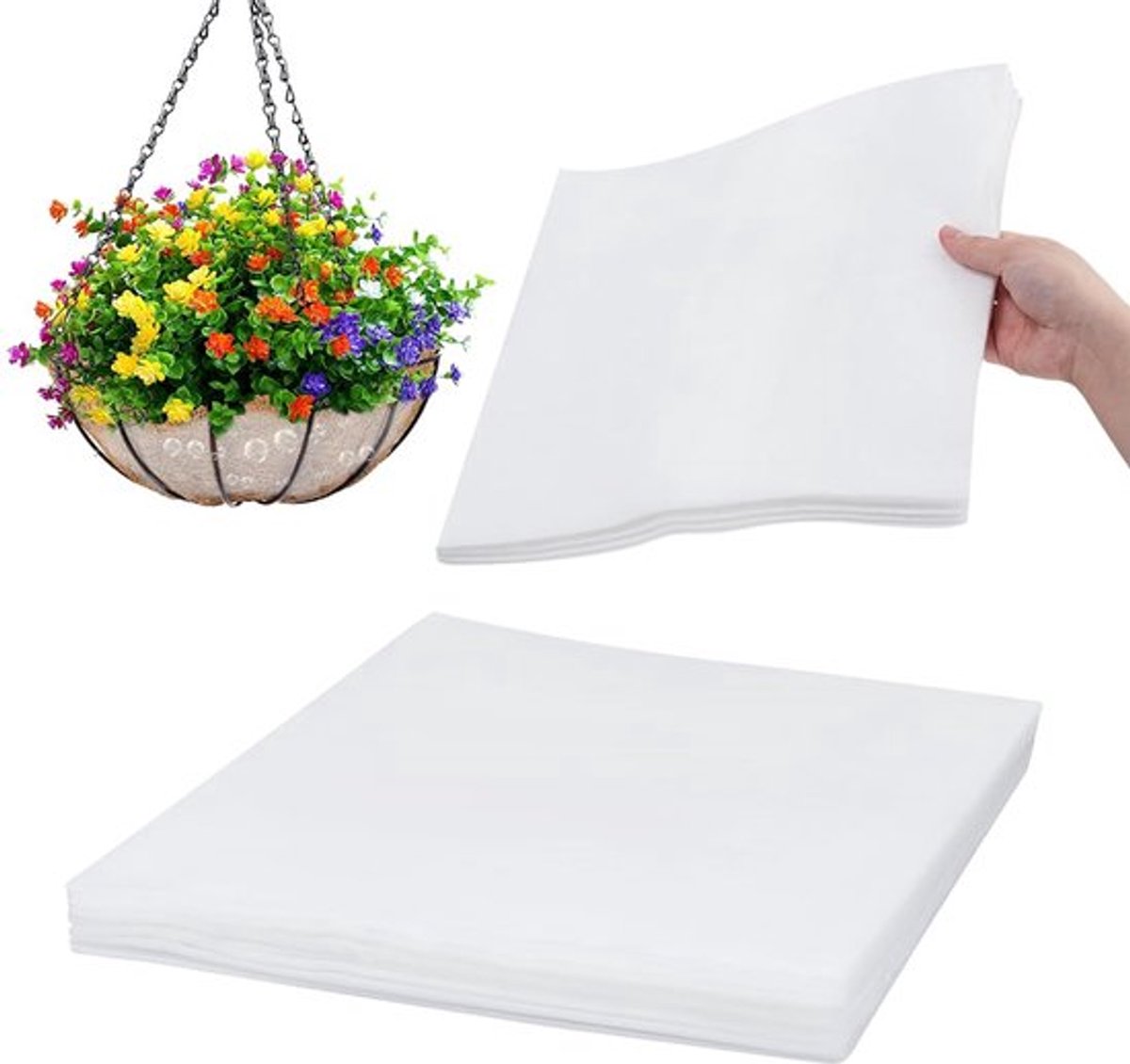 10 stuks zelfbewaterende inzetstukken voor hangmanden, 28,2 x 31,5 cm, irrigatie, hangmand, liner voor planten, raam, box, bloemenmand, tuin, huisdierpad, 1,5 mm dik