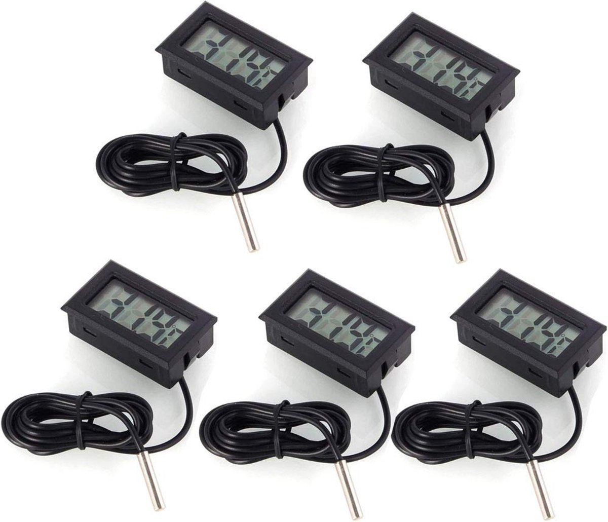 Solidchoice - Digitale Thermometer met LCD en Externe Sensor voor Koelkast en Aquarium