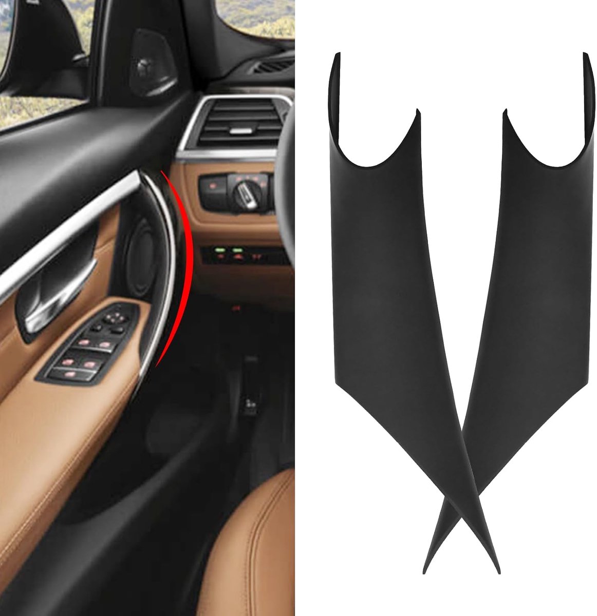 Deurgreep covers BMW 3 Series F30/F31/F34/F80 - Zwart - Duurzaam ABS - Bescherming tegen slijtage - ShopVlot