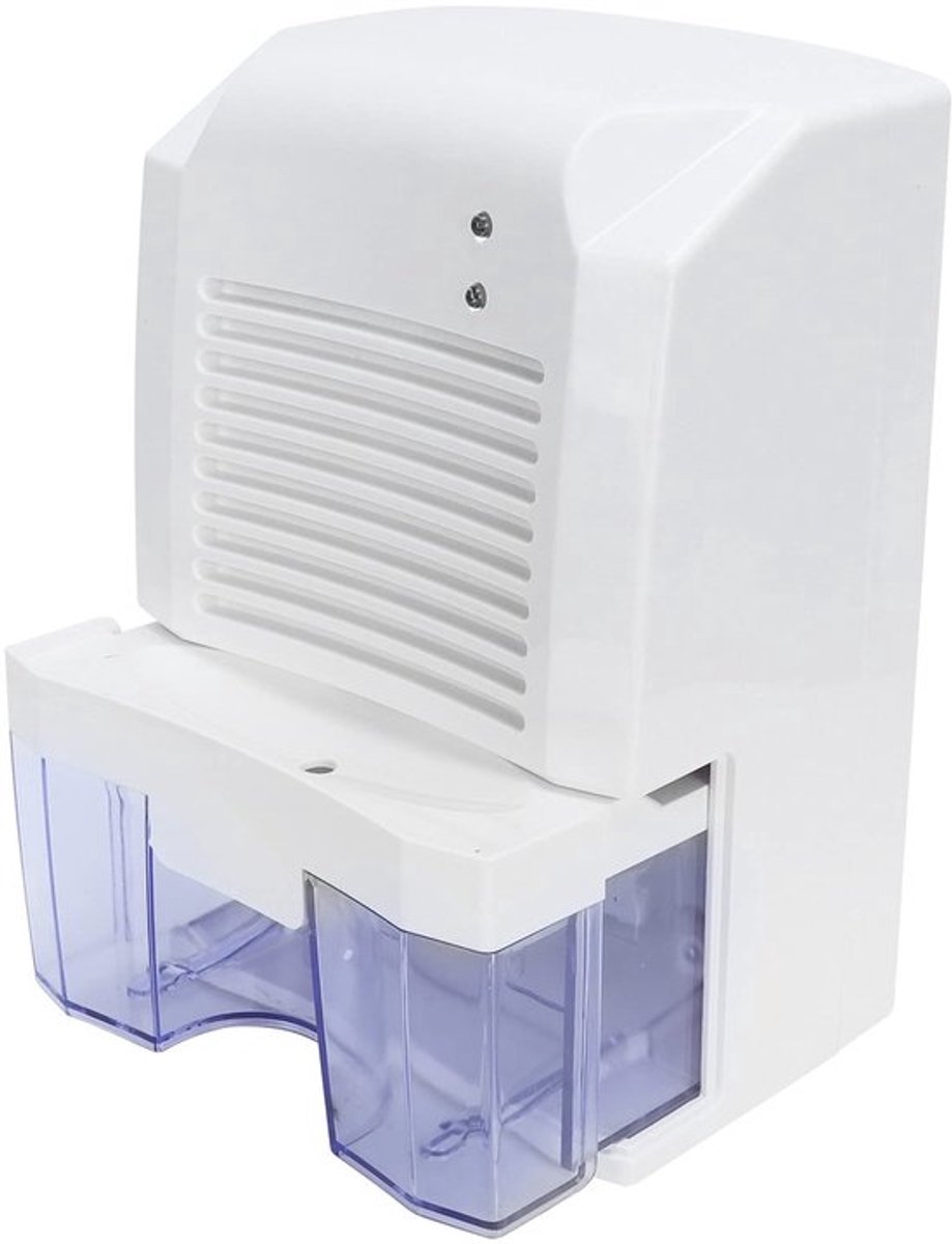 Luchtontvochtiger voor thuis, 800 ml 10 W stille kleine luchtontvochtiger voor de badkamer, draagbare mini-luchtontvochtiger met automatische uitschakeling voor slaapkamer, badkamer, camper, wasruimte