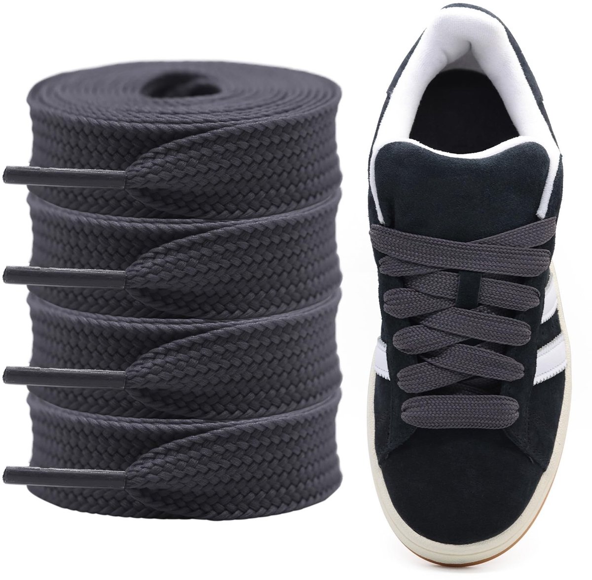 Solidchoice - Set van 2 Dikke Veters voor Sneakers, 15mm Breed