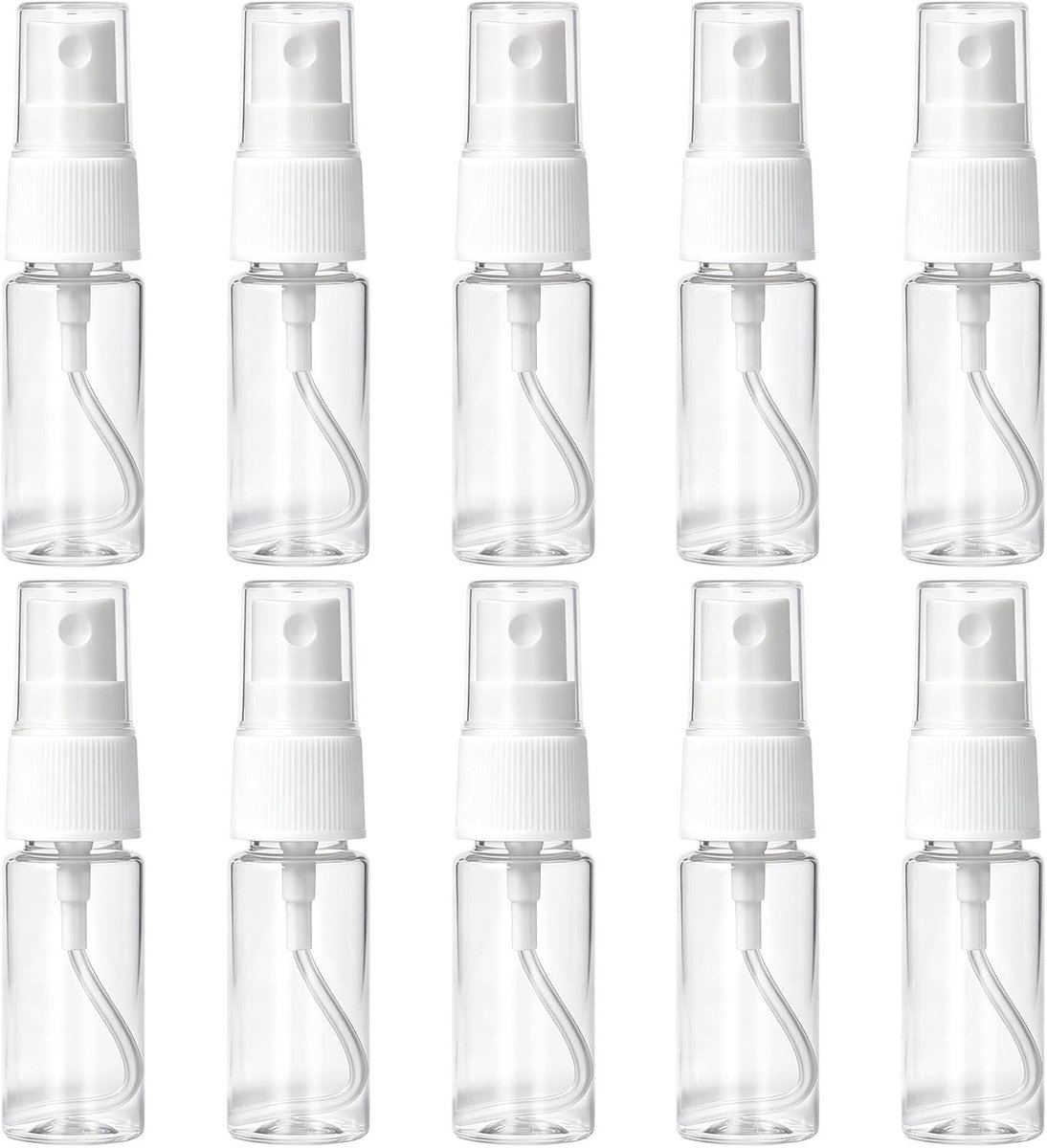 Mini Spuitflessen - Transparant - 15 ml - Draagbare Verstuivers van PET - Voor Parfum, Cosmetica en Oliën