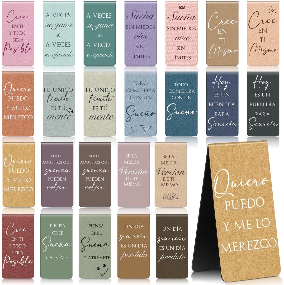 Solidchoice - Set van 24 Inspirerende Magneetjes voor Boeken