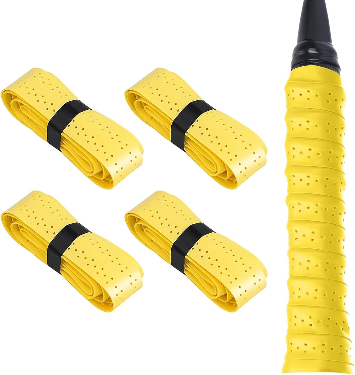 Tennisracket Grip Tape 4 Stuks - Zelfklevend PU en EVA - Non-slip en Duurzaam - Voor Betere Grip - ShopVlot