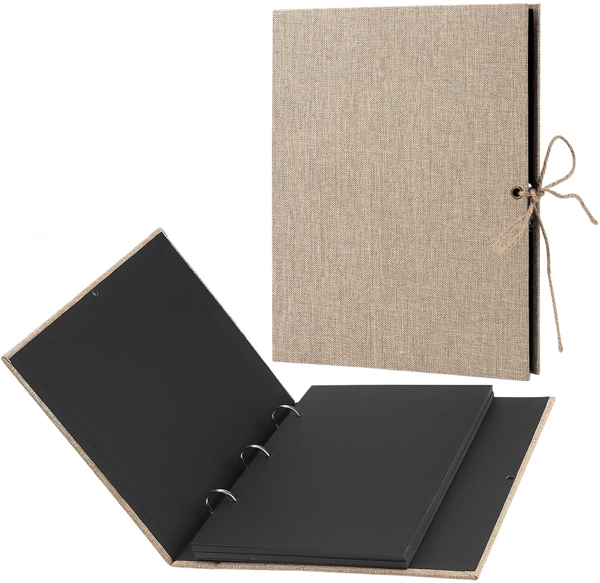 Solidchoice - Set van 2 DIY Fotoalbums met Zwarte Pagina's