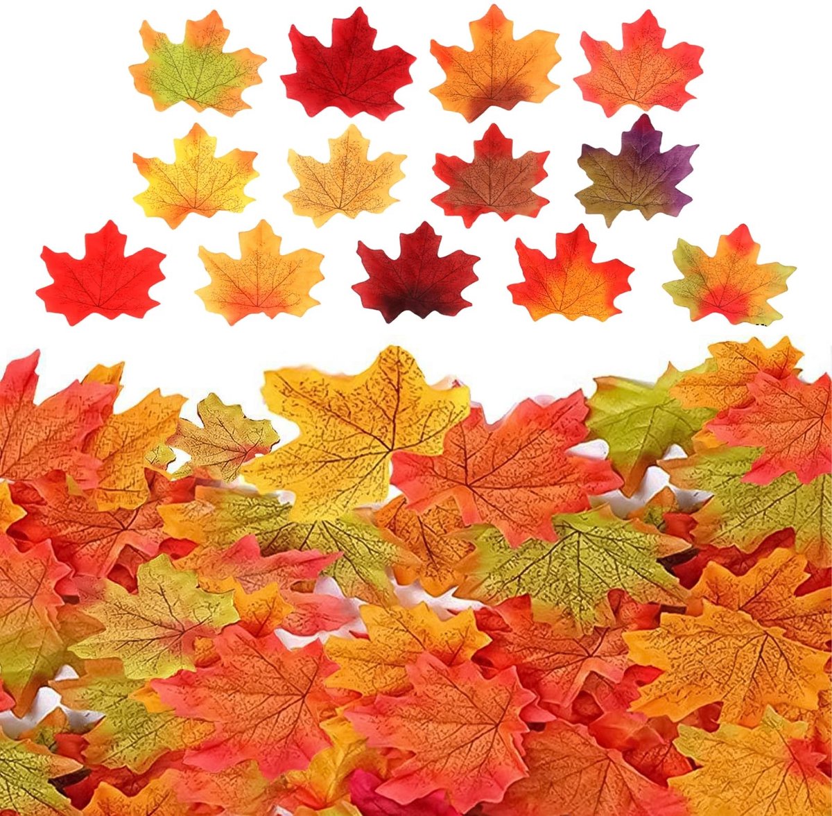 Solidchoice - Herfstguirlande met 100 Losse Esdoornbladeren