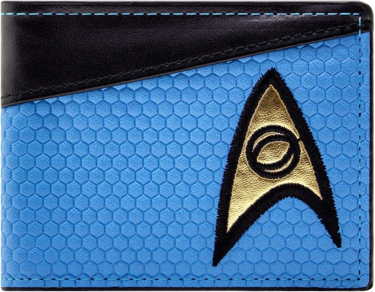 USS Starfleet Emblem Voyage Science Uniform Wallet/Purse Bi-Fold Coin Pocket & Card Holder, Blue - ShopVlot