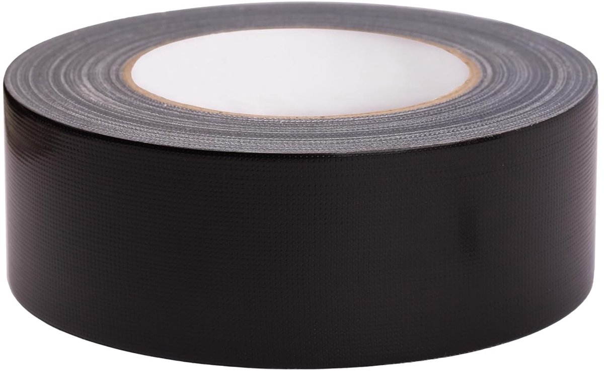 Universele tape 48mm - Zwart - Textieltape voor bevestigen en repareren - ShopVlot