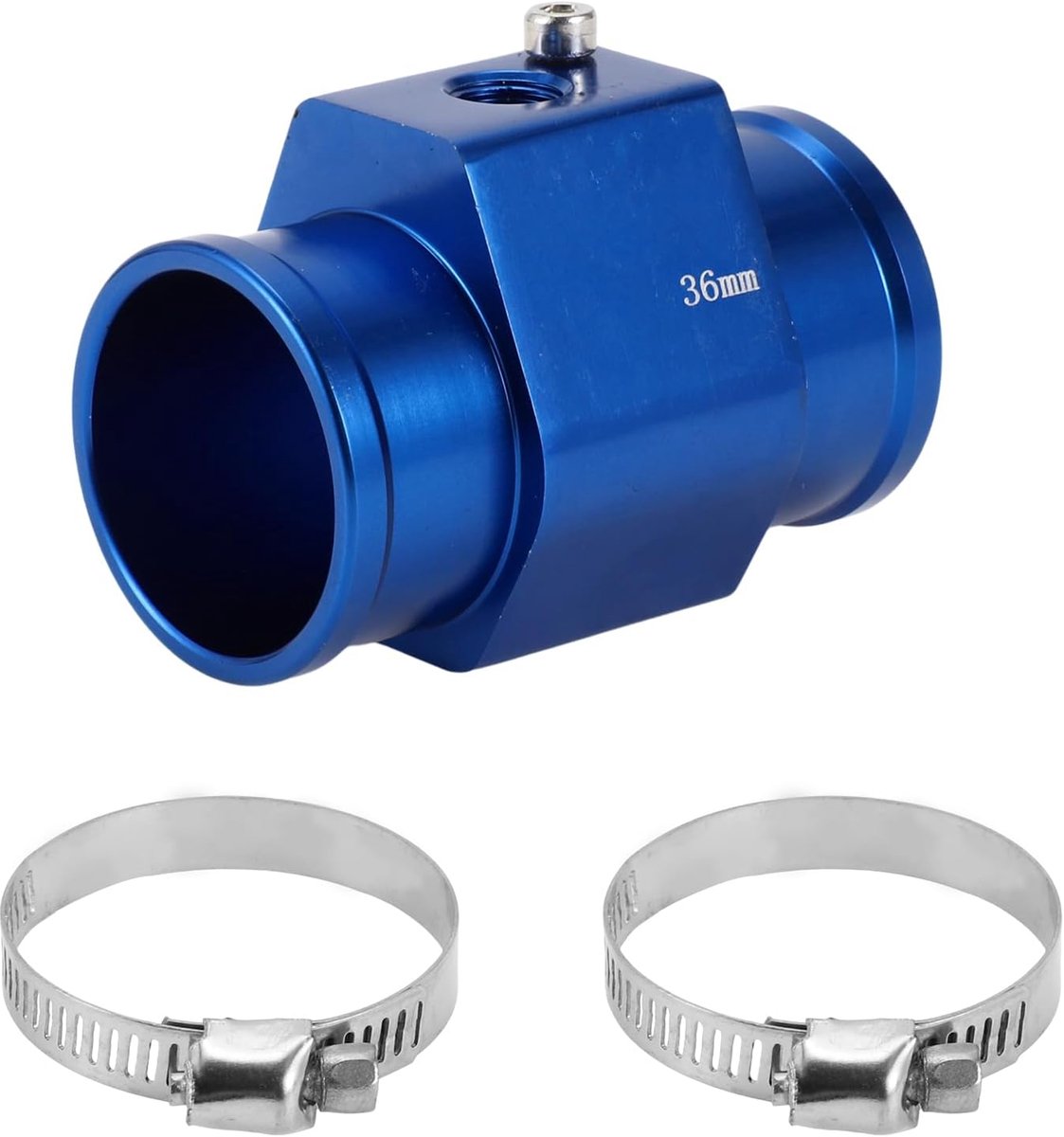 Auto Waterkoelvloeistof Temperatuursensor Adapter 36mm - Aluminium - Blauw - Verbindt radiator en sensor - ShopVlot