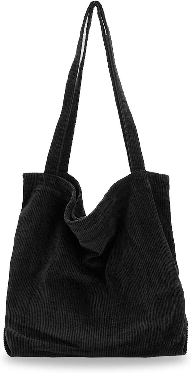 Tote tas met rits - grote capaciteit - dikke corduroy - ideaal voor school en werk - ShopVlot