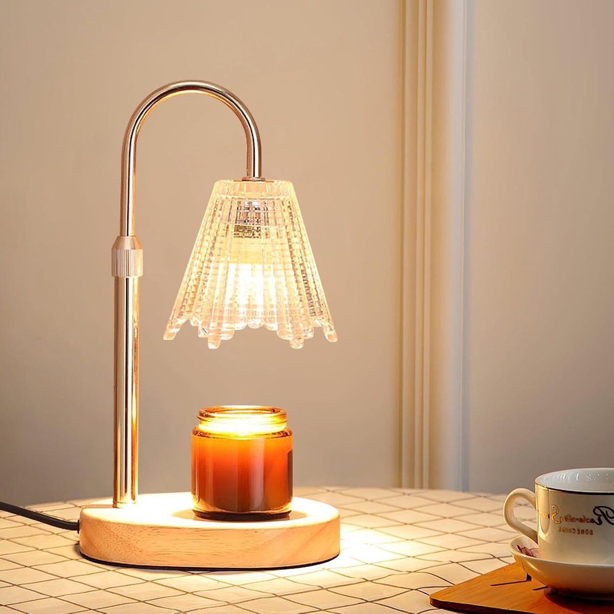 Candle warmer lamp met timer - elektrische diffuser - dimbare aroma verlichting - geniet van geur zonder vlammen - ShopVlot