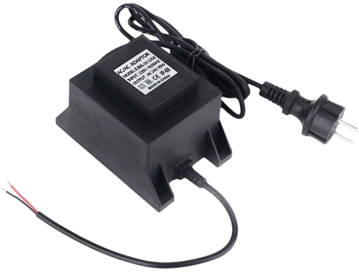 LED transformer 24V 15W - waterdicht IP68 - vlamvertragend materiaal - veilig voor buitengebruik - ShopVlot