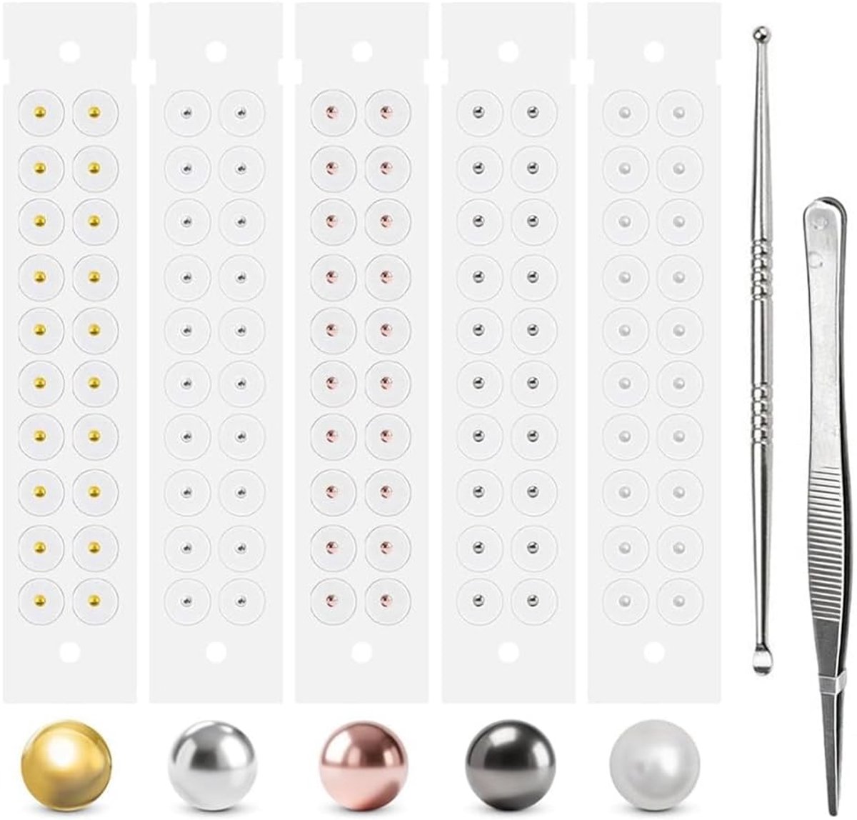 Oorpleisters 100 stuks - oormassageset - meerkleurig - natuurlijke ontspanning - ShopVlot