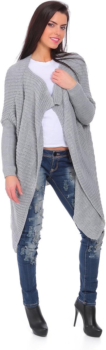 Poncho oversized - ashen - warm en stijlvol - ideaal voor zwangerschap - ShopVlot