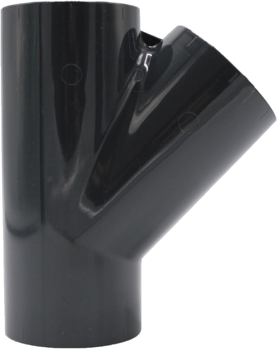 PVC-U Y-stuk 50mm 45° - Grijs - Drukbestendig - Ideaal voor zwembadleidingen - ShopVlot