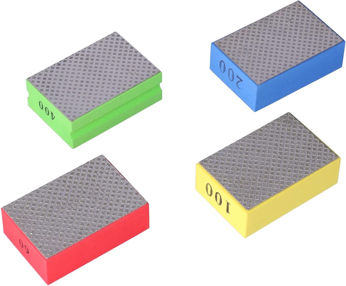 Handschuurpad 4 Stuks - Diamant Polijstblokken - Voor Tegels, Graniet en Glas - Ideaal voor Precisie Schuren - ShopVlot