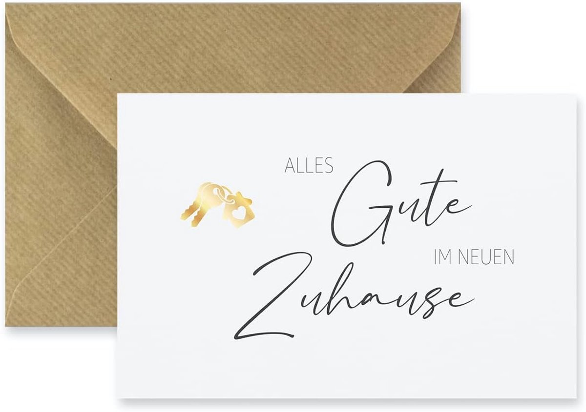 Premium Verhuiskaart Nieuw Huis met Natuurlijke Envelop