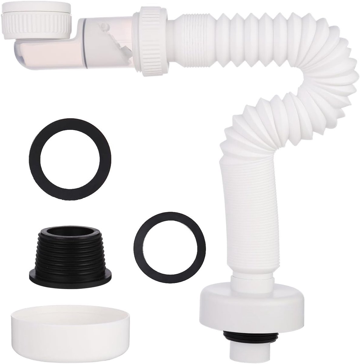 Sifon 1/4 inch - ruimtebesparend - 360° verstelbaar - perfect voor kleine badkamers - ShopVlot
