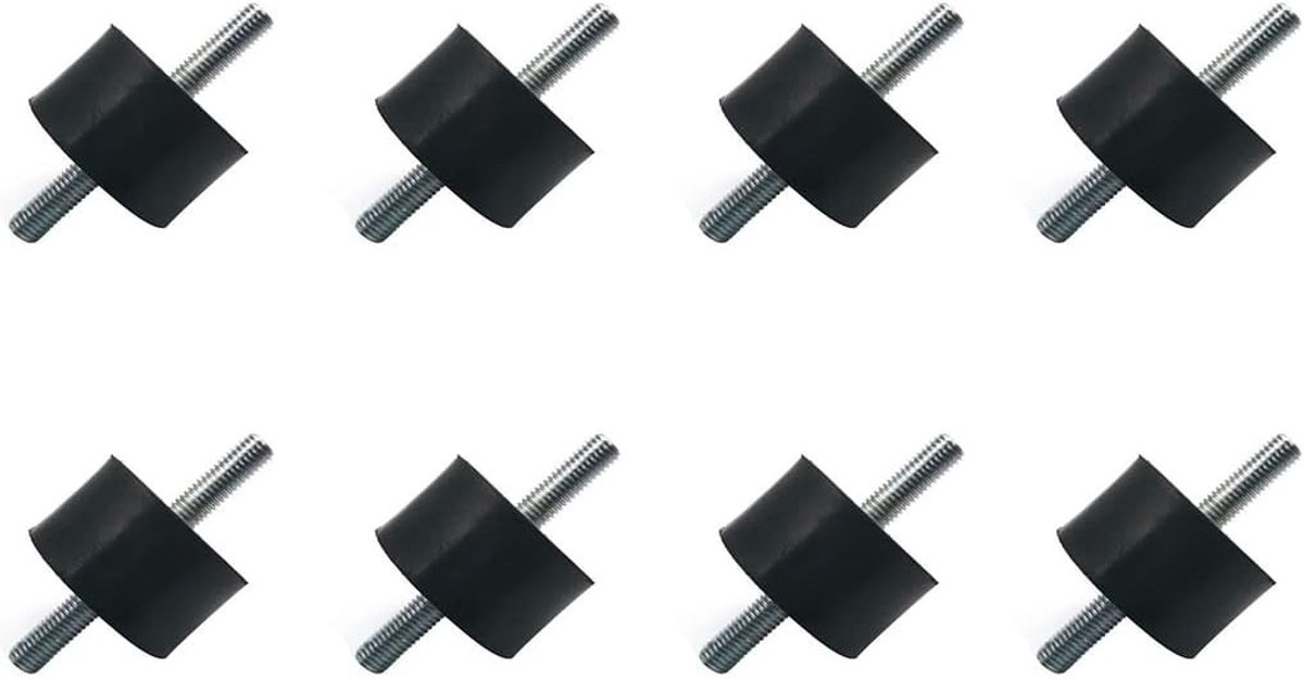 8 Stuks Rubber Vibration Dampers voor Geluiddemping van Compressoren en Waterpompen - Universele Dempers voor Trillingen en Geluidreductie