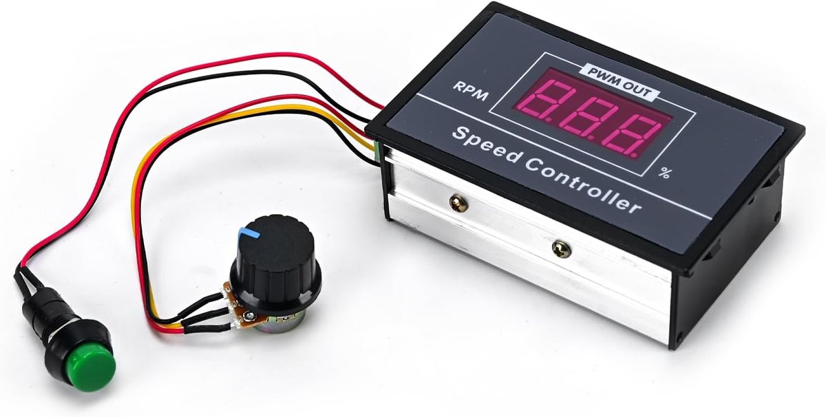 PWM DC Motor Speed Controller 6-60V 30A - Digitale Display - Traploze regeling - Geschikt voor diverse toepassingen - ShopVlot