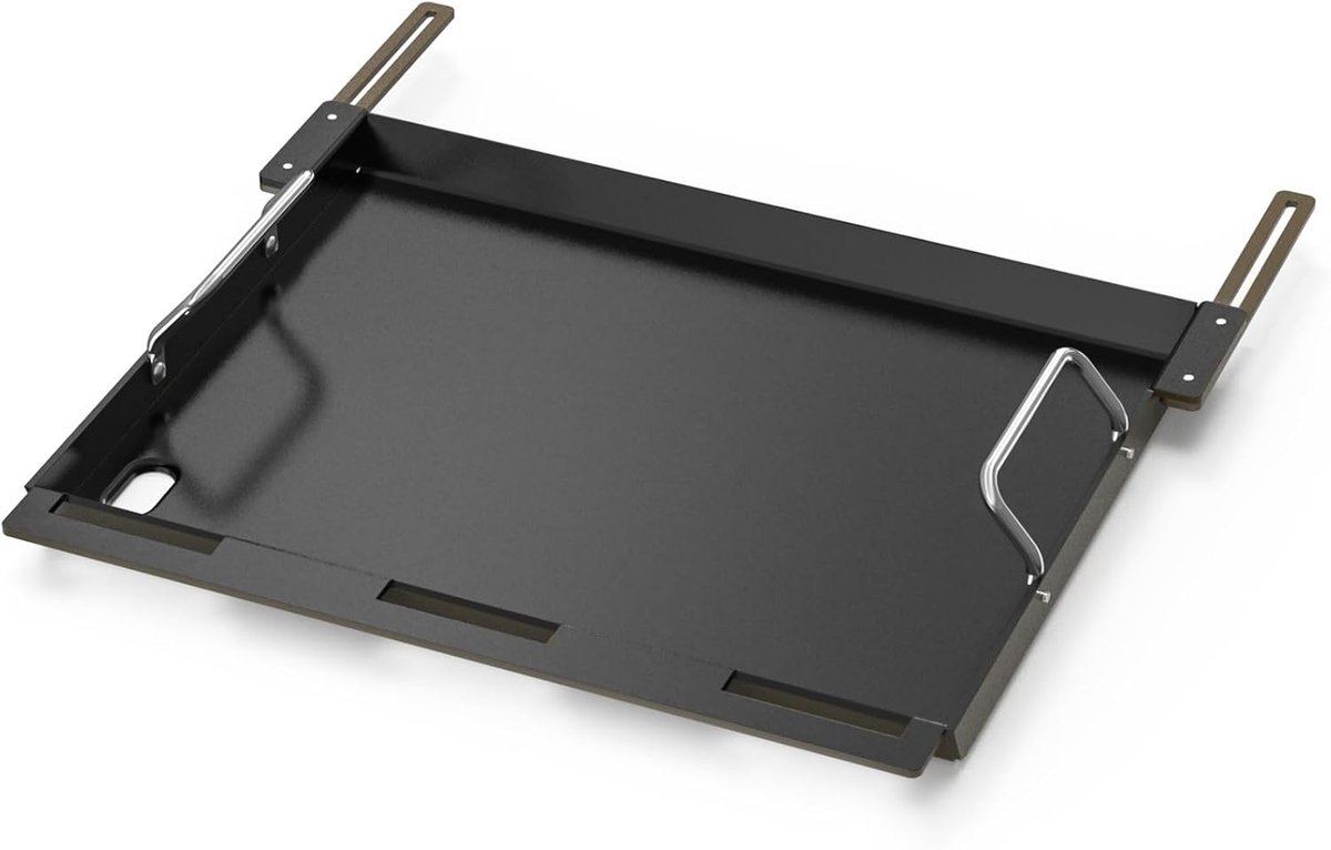Plancha Grillplaat voor Weber 2-Pits Gasbarbecues - Keramisch Coating - Met Uittrekbare Stand - ShopVlot