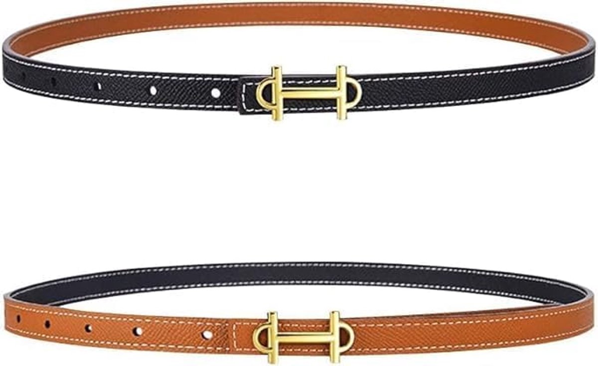Damesriem dun - elegant leer - klassieke gesp - modieus accessoire - ShopVlot