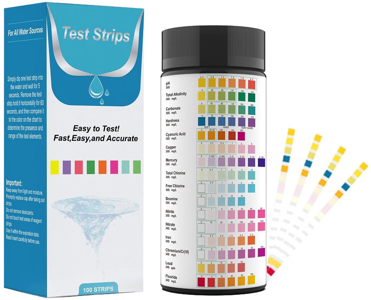 Waterkwaliteits Testkit 16-in-1 - Voor Drinkwater, Aquarium, Zwembad - Uitgebreide Testmogelijkheden - ShopVlot