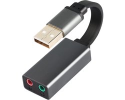 GINTOOYUN USB 2.0 Dual Channel External Sound Card Adapter Flat Ribbon USB External Stereo Sound Card Cable with 3.5mm - ShopVlot