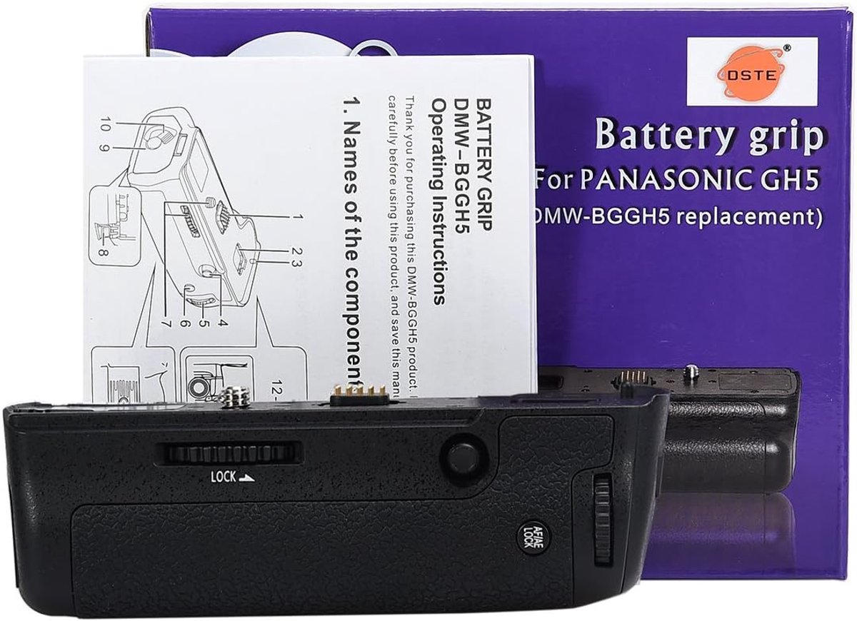 DSTE DMW-BGGH5GK Vertical Battery Grip Compatible with Panasonic Lumix DMC-GH5 GH5 Camera - ShopVlot