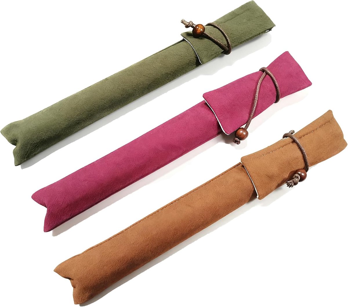 3-Pack Chinese Stijl Katoen-Linnen Wierook Tube Bag, Draagbare Opslag Pouch voor Wierook Sticks - ShopVlot