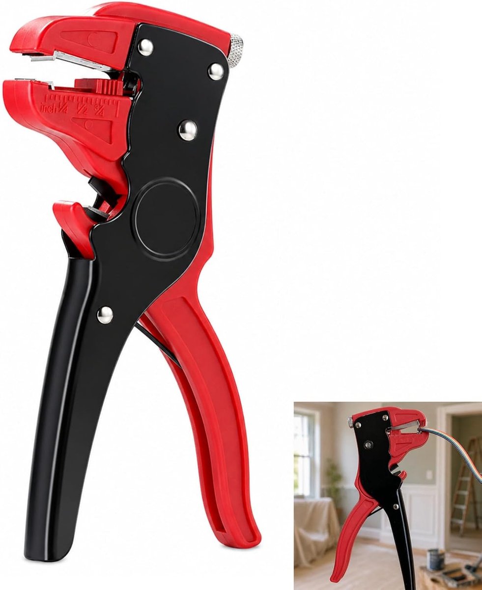 QLK Automatische Striptang, 2-in-1 Striptang Automatisch en Zijsnijder, 0,2-6,0mm² Elektrische Kabelstripper voor - ShopVlot