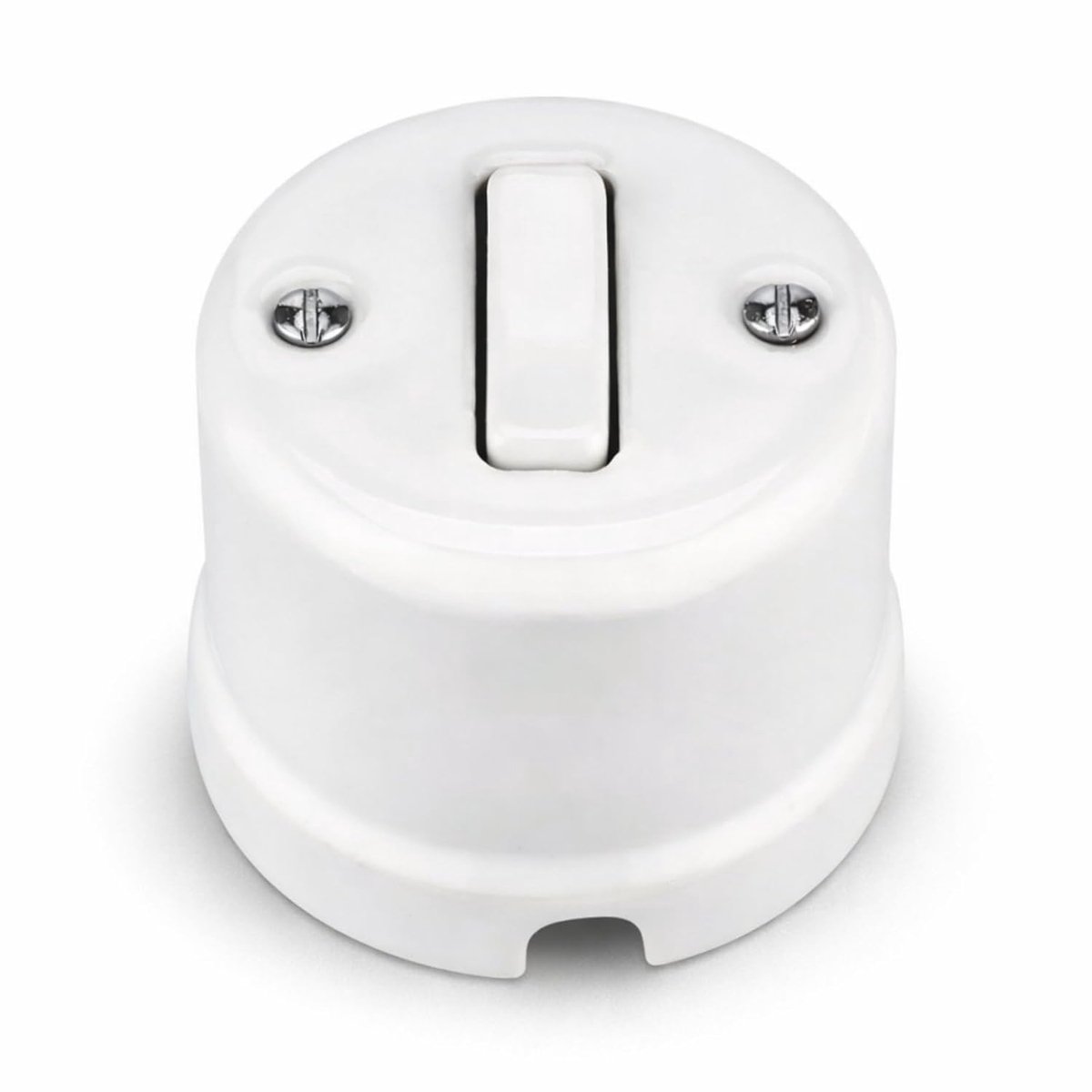 Surface mounted porcelain retro, button, bell button, all-in-one, series QR1 white - ShopVlot