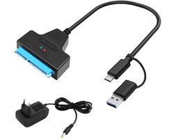 SATA to USB Adapter, SATA USB 3.0 for External and Internal Hard Drives, 2.5" 3.5" SSD/HDD Adapter, Compatible with - ShopVlot