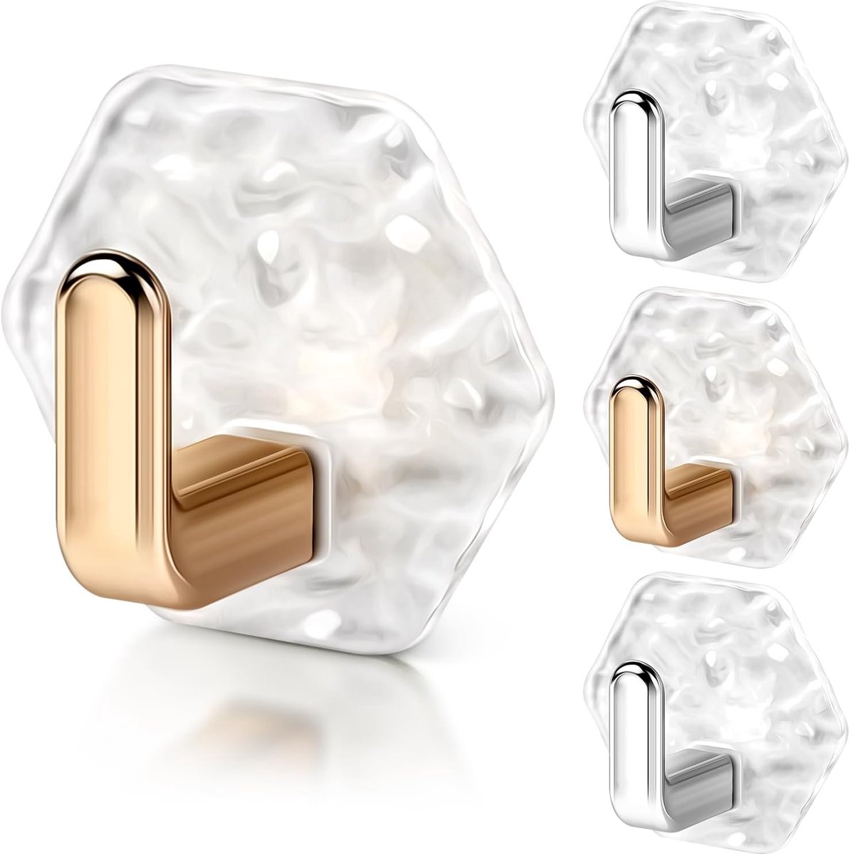 Self Adhesive Wall Hooks Without Drilling,4 Pieces,Towel Holder Without Drilling,Bathroom Towel Holders,Wall - ShopVlot