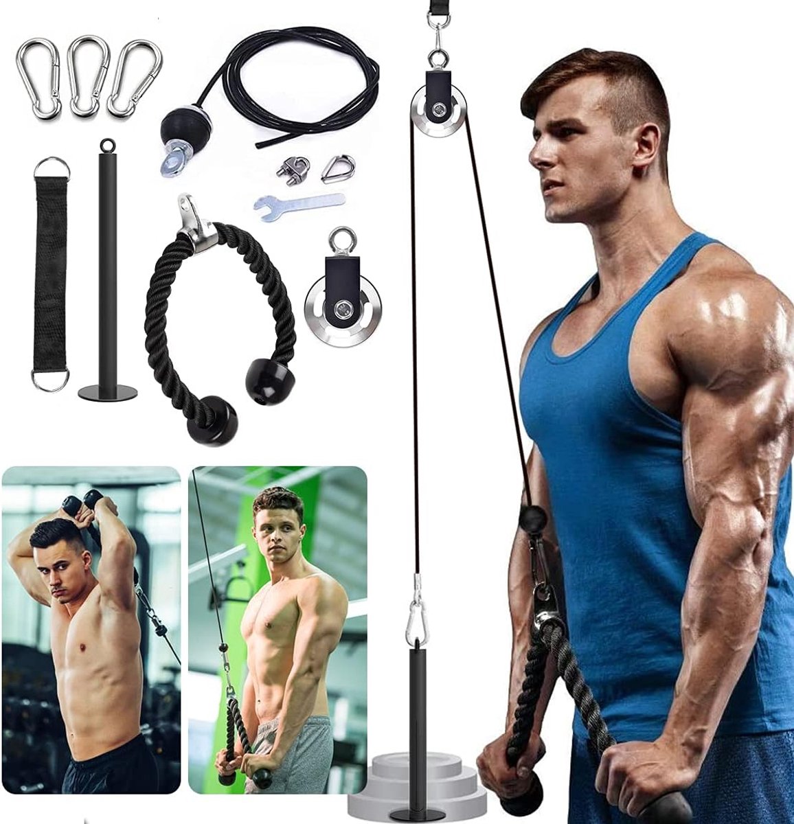 Forearm Trainer, Cable Pliers, Triceps, Training Device, Fitness Device, Arm Strength Training, Fitness System, Cable - ShopVlot