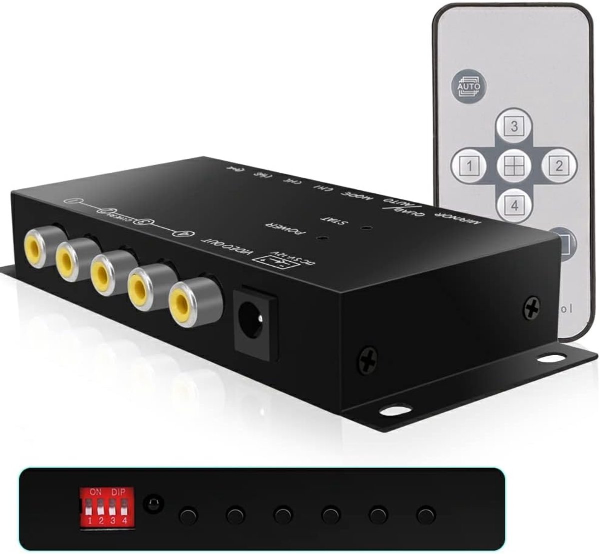 Mini 4 Channel Color Quad Video Multiplexer Separation Card Processor Multiview Switch for CCTV Security Camera - ShopVlot