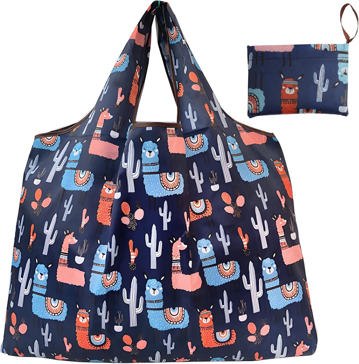Reusable Shopping Bag, 40 x 52 cm, Practical Foldable Ultralight Oxford Fabric Tote Bag with Large Capacity for - ShopVlot