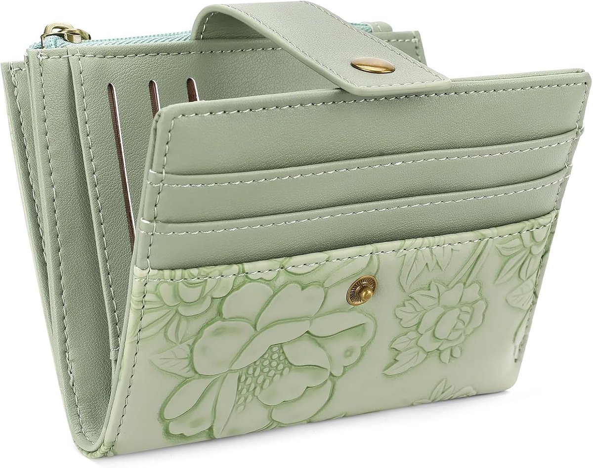 SENDEFN Kleine portemonnees voor vrouwen RFID blokkeren lederen portemonnee voor vrouwen Bifold Credit Card Houder - ShopVlot