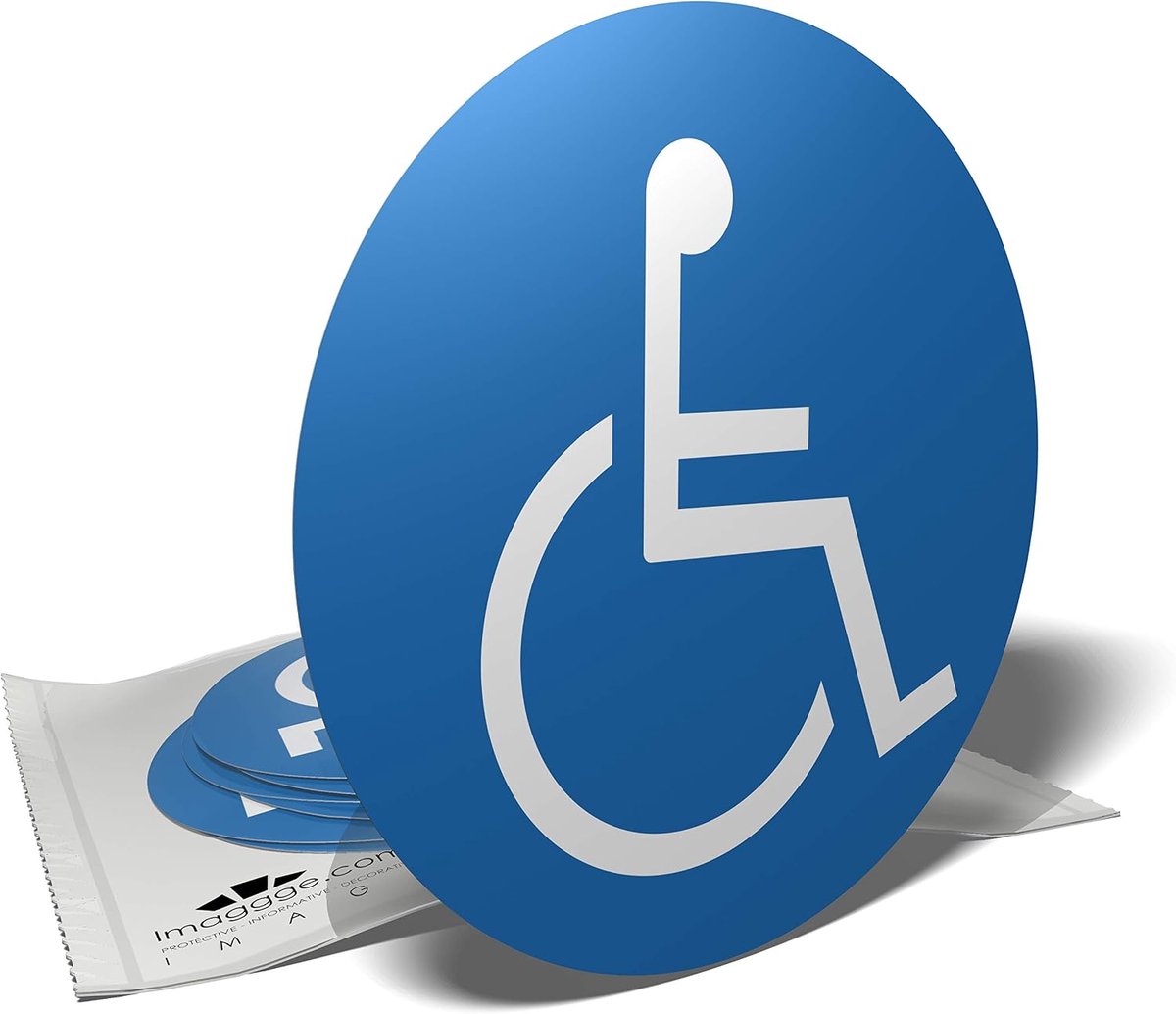 Handicapé sticker for people with reduced mobility, 6-9.5 cm - ShopVlot