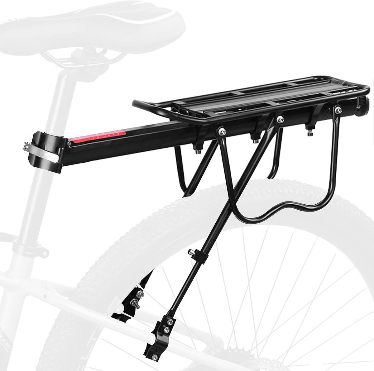Fietsenrek achter verstelbaar - Aluminium - Met reflector - Voor maximaal 50kg - ShopVlot