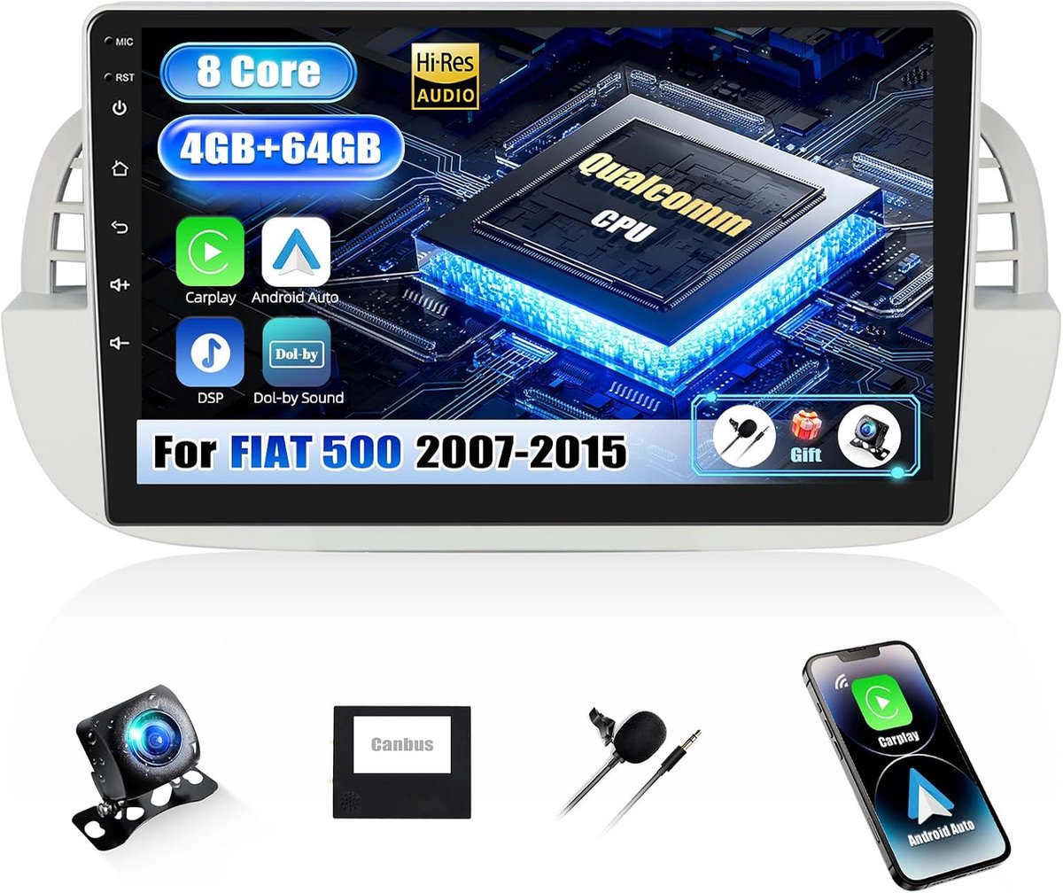 Auto radio Android 13 - 9" touchscreen - 4GB RAM 64GB ROM - CarPlay en Android Auto - ShopVlot