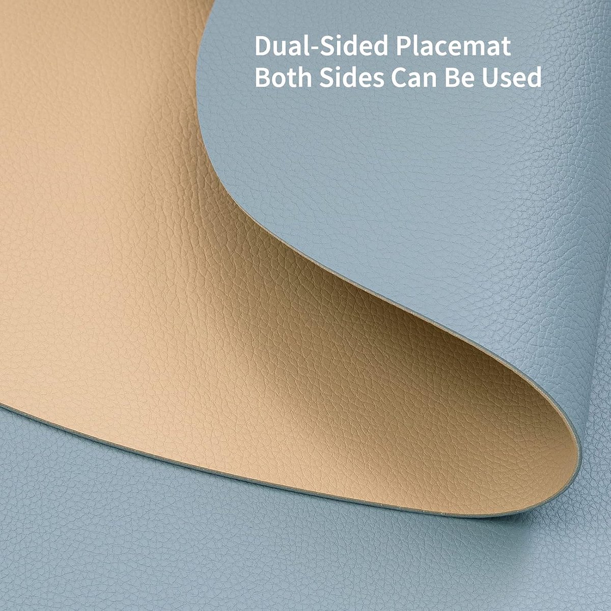 Placemat set van 4 - leerlook - waterdicht - dubbelzijdig en wasbaar - ShopVlot
