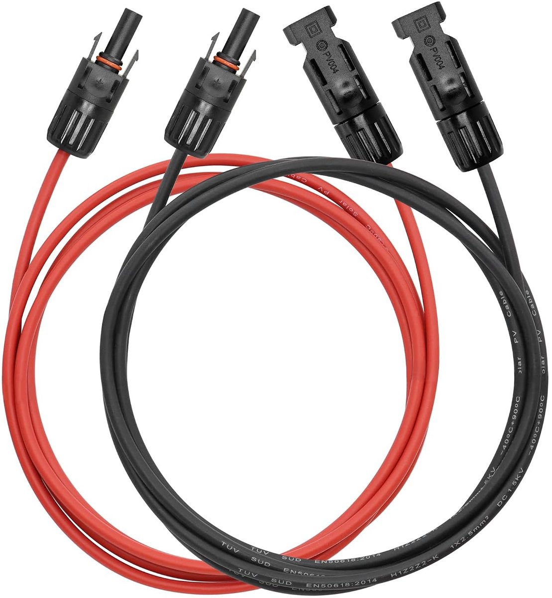 Solarpaneel verlengkabel 14AWG - Zwart/Rood - Weerbestendig - Verbindt zonnepanelen - ShopVlot